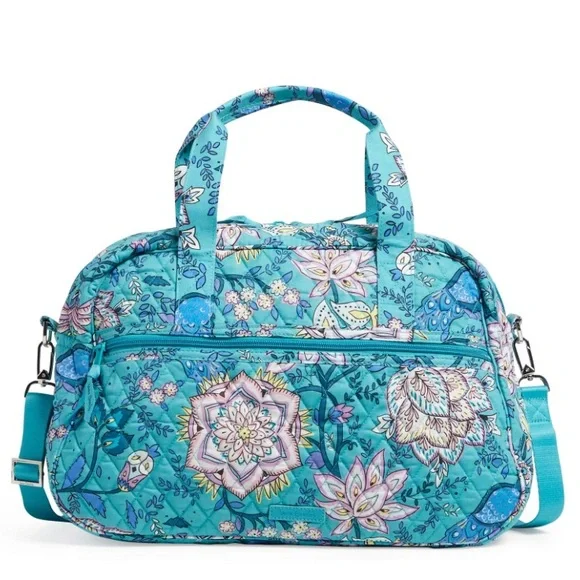 Vera Bradley Compact Traveler Bag Peacock Garden - Picture 3 of 9